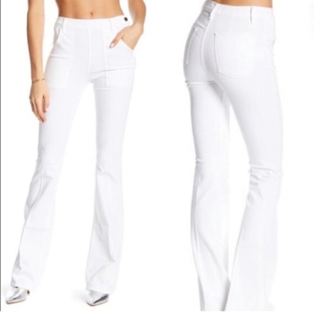 FRAME Le Flare de Francoise White Side Zip